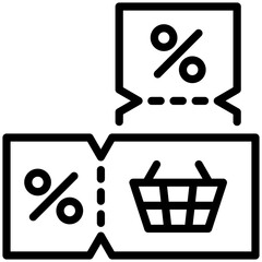 Discount icon for department store , business, website, application, printing, document, poster design, etc