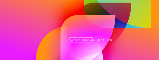 Obraz premium Vibrant abstract gradients overlap. Modern design features flowing shapes, bright colors, text reads background design. Dynamic composition creates visual interest.