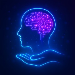 Obraz premium Tech-Mind Merge: The Neural Spark of AI Evolution