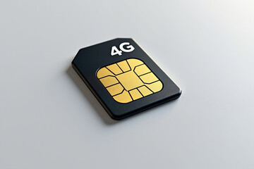 4G SIM Card on White Background Representing Mobile Technology and Connectivity for Modern Communication