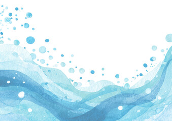 Abstract water waves with bubbles