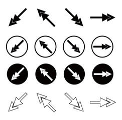 Arrow Icon Set Vector stock collection. vector illustration of direction. Arrow collection with transparent background. concept of direction of an arrow