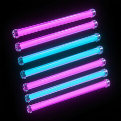 Ai generate neon energy saving light bulb