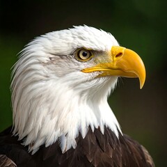 Fototapeta premium Bald eagle portrait close-up