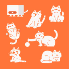 cats vector illustration