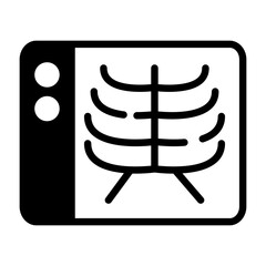 X Ray Semi Solid Vector Icon