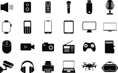 Vector Electronic Device Icons Collection
