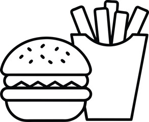 french food vector illustration