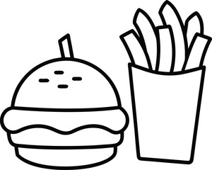 french food vector illustration