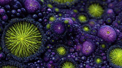Vibrant Microbial World Colorful Microorganisms and Their Intricate Structures
