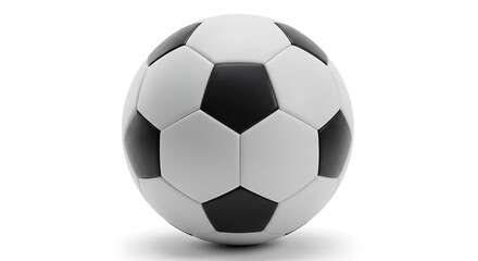 Fototapeta premium Classic black and white soccer ball isolated on white background