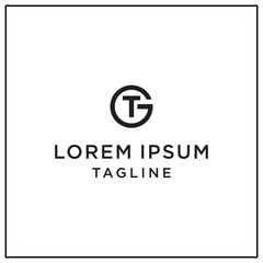 Obraz premium gt or tg circle logo 