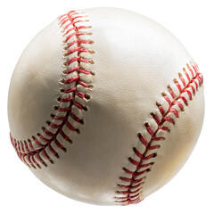 Baseball ball floating in the air isolated on a white background, Baseball ball on White Background With clipping path PNG File.