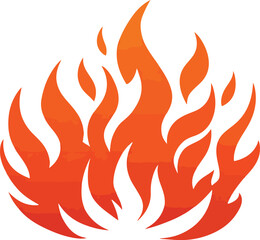 Flaming Fun: A Cartoon Illustration of Fire,  vector illustration	
