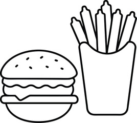 french food vector illustration