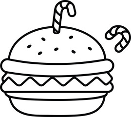 french food vector illustration