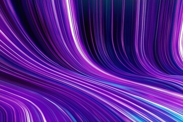 Smooth neon abstract lines with purple and pink glow