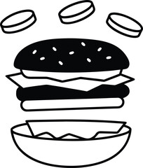 french food vector illustration