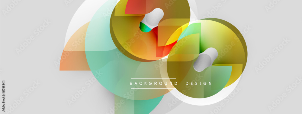 Poster abstract floral design. overlapping shapes create dynamic composition. soft colors, modern aesthetic
