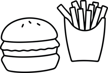 french food vector illustration