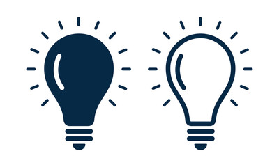Set of Light Bulbs Representing Creative Business Idea Concept – Innovation, Strategy, and Solution Design