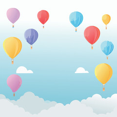 Vector illustration of a desert landscape with a blazing sun over rolling sand dunes. A flat design background with warm, sunny tones.