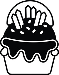 french food vector illustration