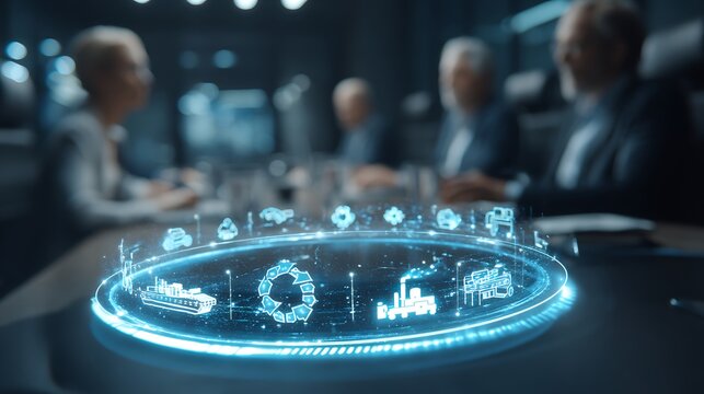 Meeting Analyzing Digital Supply Chain Data with Hologram Interface