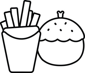 french food vector illustration