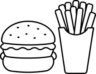 french food vector illustration