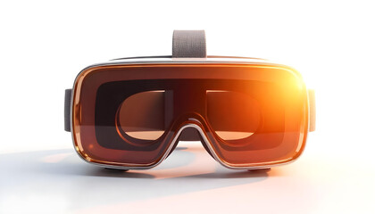 modern virtual reality headset tech isolated on white background
