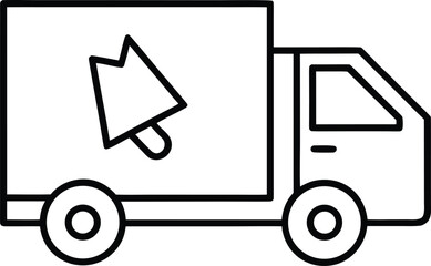 delivery truck with sale icon 