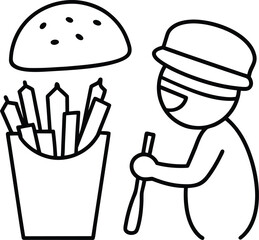 french food vector illustration