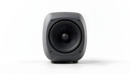 Obraz premium black audio high quality speaker isolated on white background