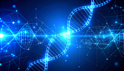 DNA structure visualization: A captivating digital representation of the DNA double helix structure.