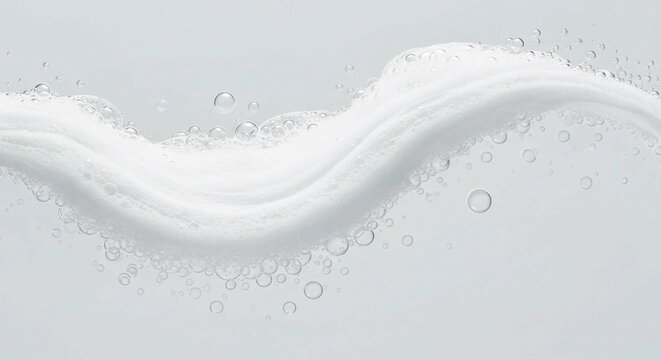 water splash isolated on white, White Soap Foam with Bubbles on Transparent Background - Hygiene and Freshness Concept