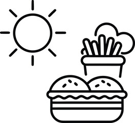 french fries vector illustration