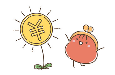 育ったお金に大喜びするおサイフさん