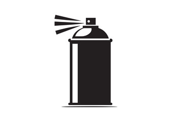 Spray paint can silhouette vector illustration