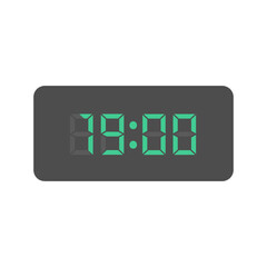 デジタル数字　時計　イラスト