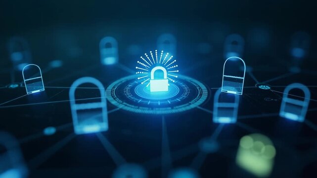 Innovative Strategies for Protecting Personal Data Online: Encryption, Secure Authentication, Privacy Controls, and Cyber Defense Measures - Stock Photo Concept with Left Space