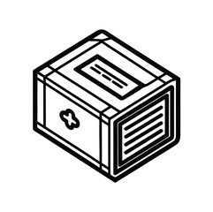 Black outline box for stress relief journal design element