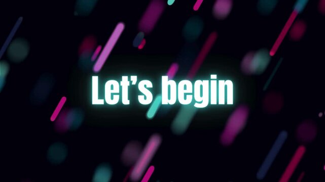 Neon Strokes: Let's Begin - Abstract Motion Graphic