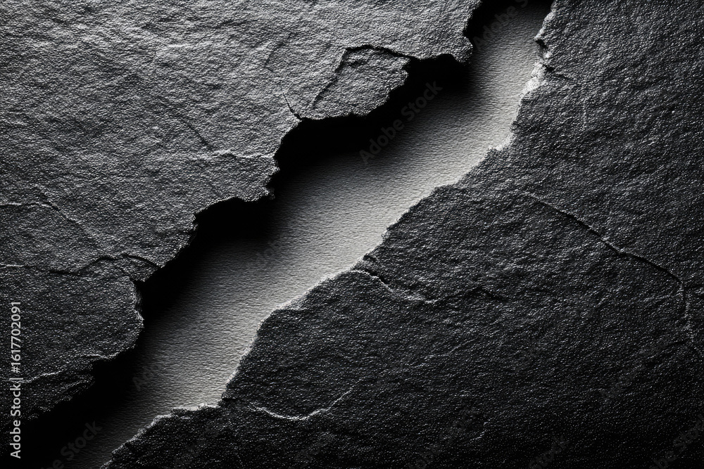 Aufkleber cracked surface texture abstract photography dark environment close-up view visual art concept explo