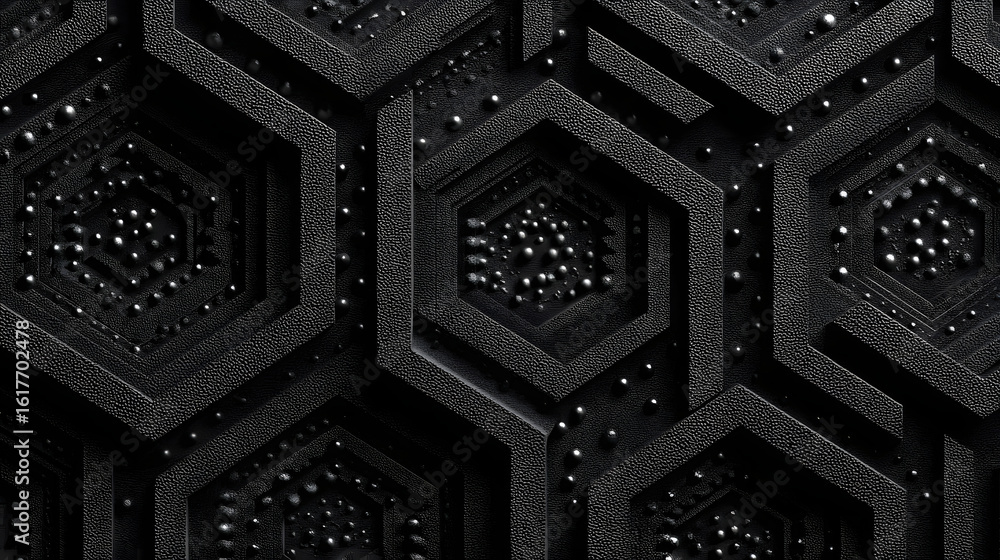 Aufkleber black and white image of a pattern of lines and dots