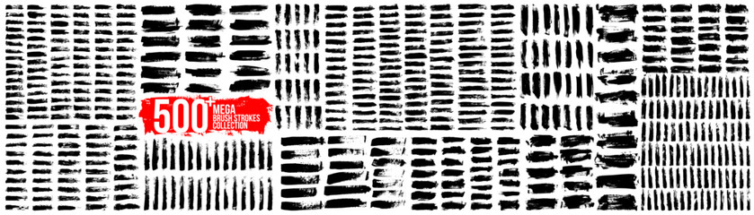 500+ mega brush strokes collection, set of grunge paint brush strokes, hand drawn artistic acrylic brush shape, rough texture background
