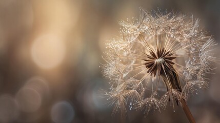 Fototapeta premium Dandelion seed head close up