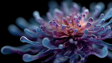 Vibrant Close-Up of a Colorful Flower with Dew Drops