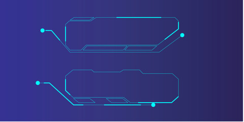 HUD futuristic information concept tech Bar infographic digital technology template design. Vector illustration.