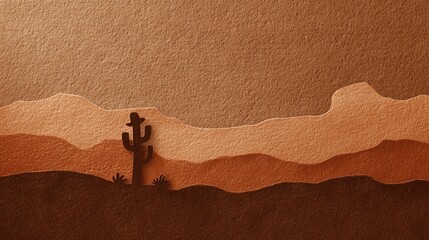 Desert landscape illustration